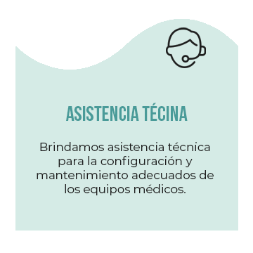 Asistencia Técnica: Brindamos asistencia técnica para la configuración y mantenimiento adecuados de los equipos médicos.