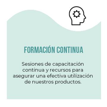 Formación Continua: Sesiones de capacitación continua y recursos para asegurar una efectiva utilización de nuestros productos.