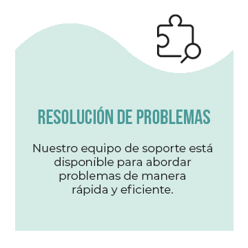 Resolución de Problemas: Nuestro equipo de soporte está disponible para abordar problemas de manera rápida y eficiente.